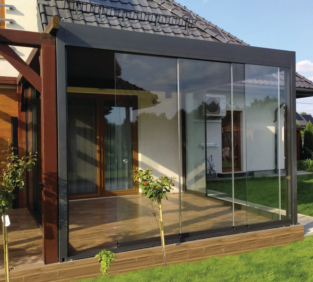 Pergola oldalfalakkal és kiegészítőkkel