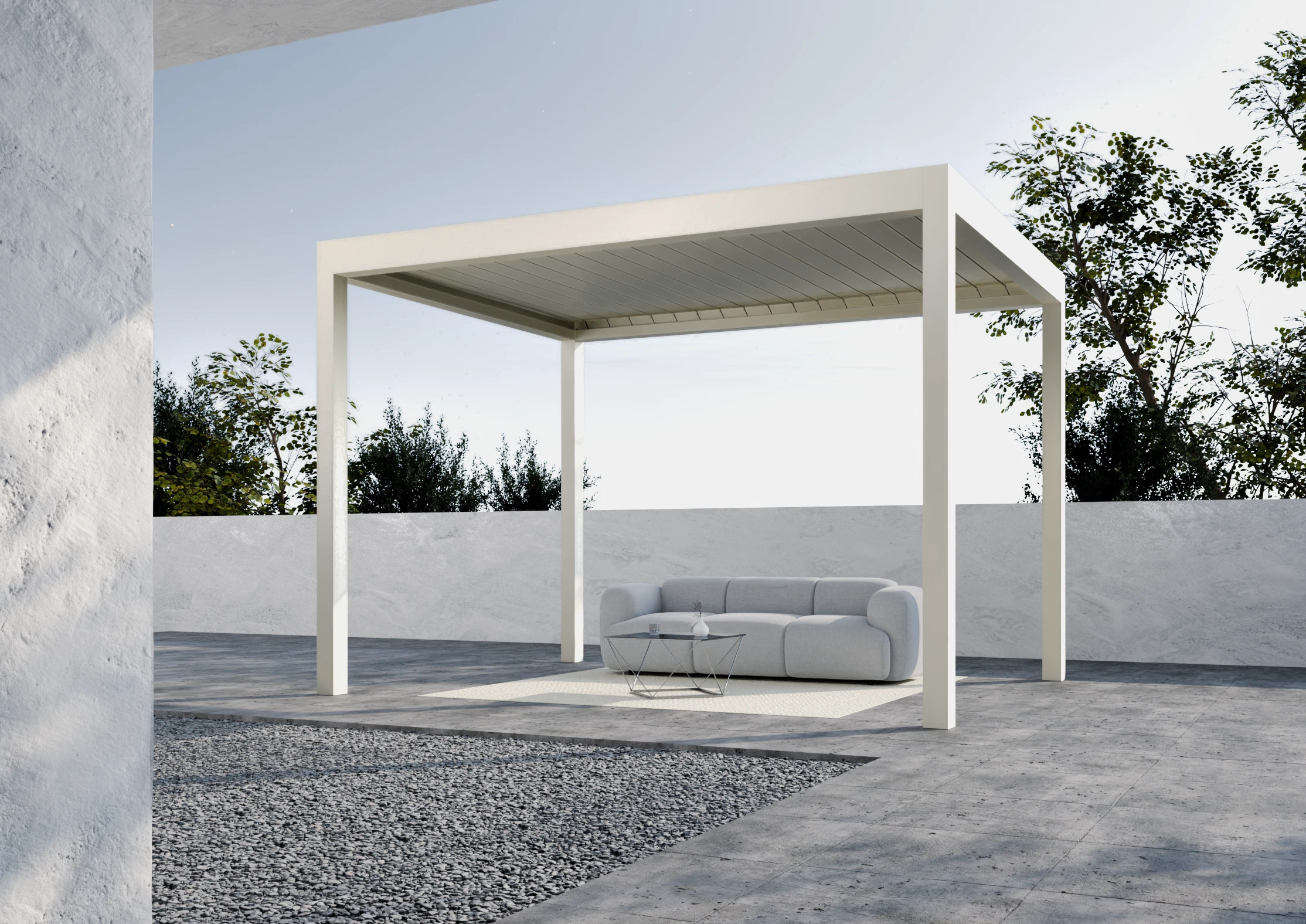 Pergola integrált LED világítással