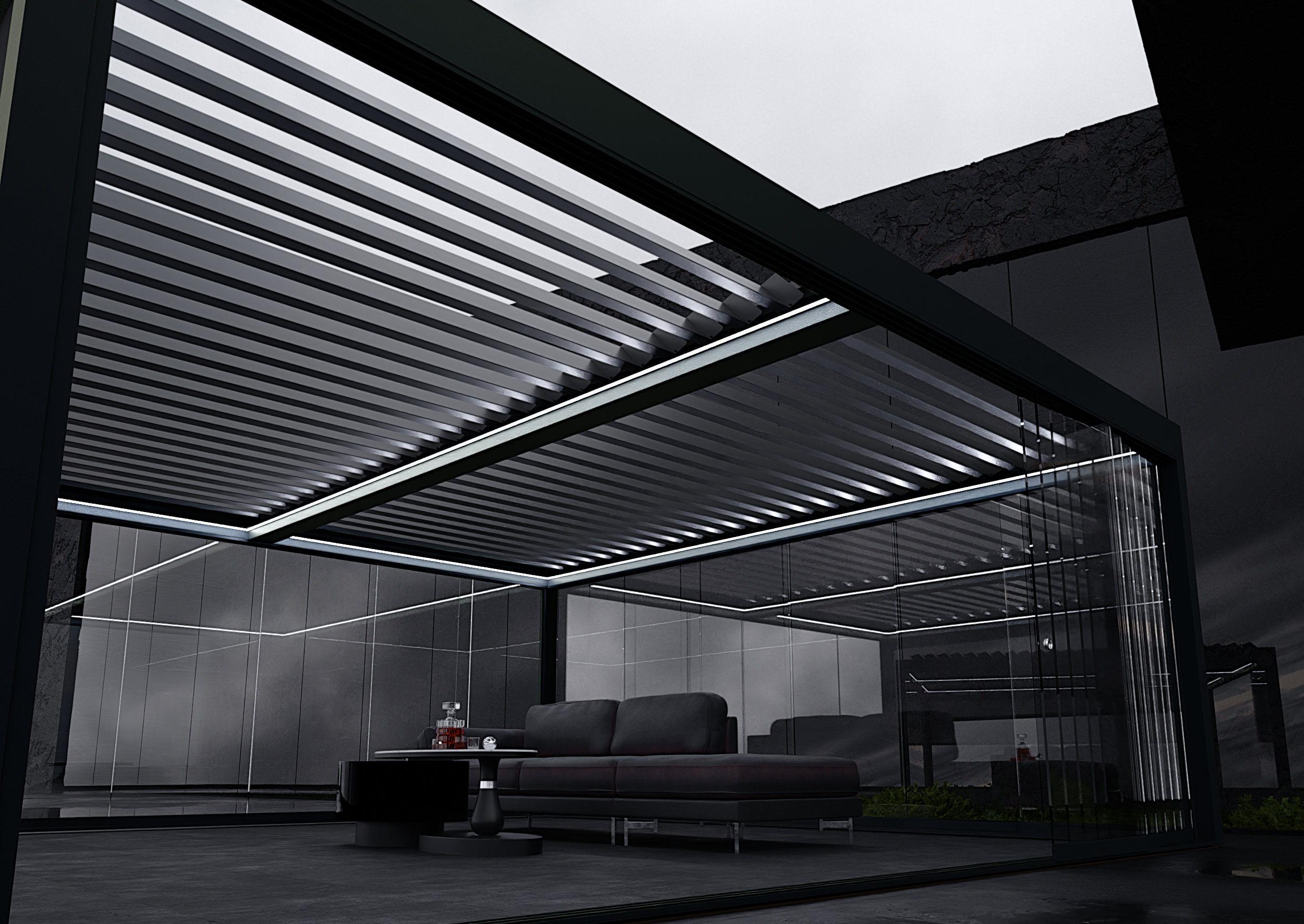 M-Climatic pergola lamellás tetővel